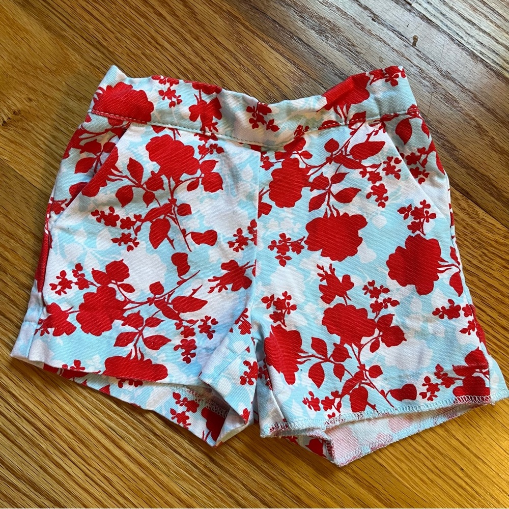 Janie and Jack floral print shorts Size 6-12 months